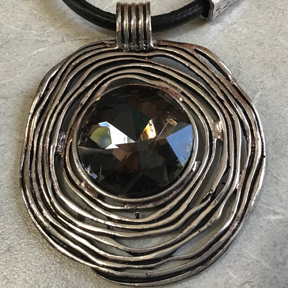 2/$25 Statement Necklace with Large Circular Pendant - Picture 7 of 14